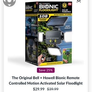 NEW BELL & HOWELL BIONIC FLOOD LIGHT 108 DELs COB